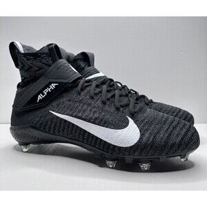 Nike Alpha Menace Elite 2 Football Cleats Mens Size 12.5 Black CI1530-001 New